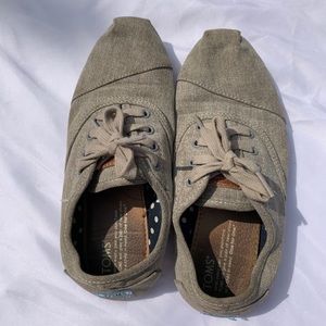 TOMS Gray Slip On w/ or w/o Laces Sneakers